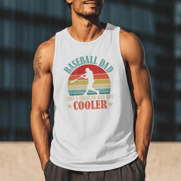 Baseball Dad Like A Regular Dad But Cooler Father's Day Premium Men Tank Top