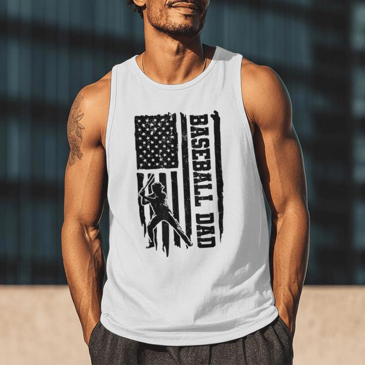 Baseball Dad Retro American USA Flag Baseball Father's Day Men Tank Top Baseball Dad Retro American USA Flag Baseball Father's Day Men Tank Top