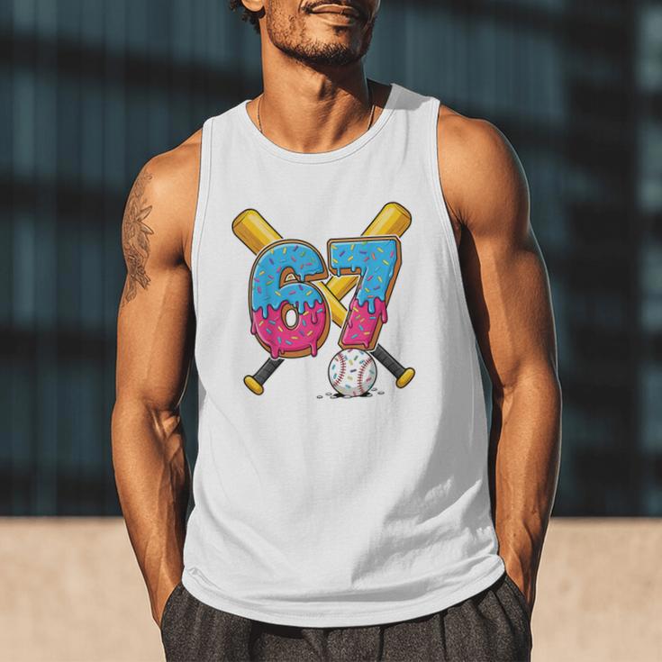 Baseball Drip Number 67 Player 67th Birthday Meme Gen Alpha Men Tank Top