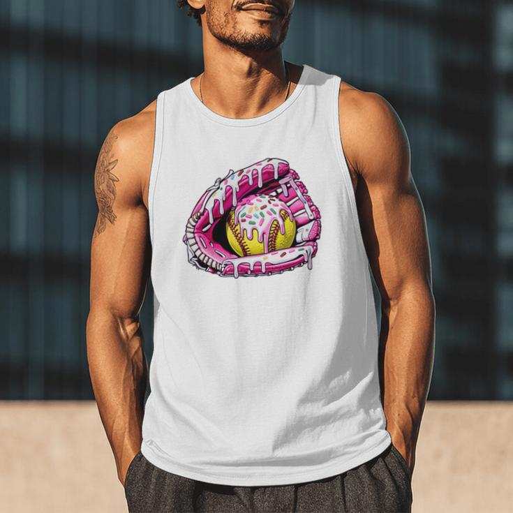 Baseball Glove Drip Shirt Ice Cream Dripping Girls Pocket Premium Men Tank Top