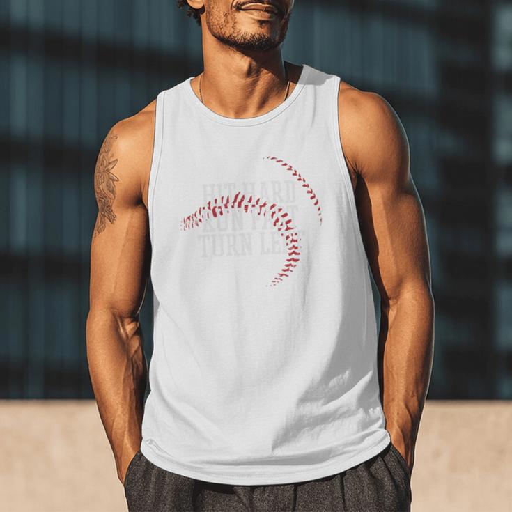 Baseball Hit Hard Run Fast Turn Left Men Boys Kid Teen Youth Premium Tri-Blend Men Tank Top Baseball Hit Hard Run Fast Turn Left Men Boys Kid Teen Youth Premium Tri-Blend Men Tank Top