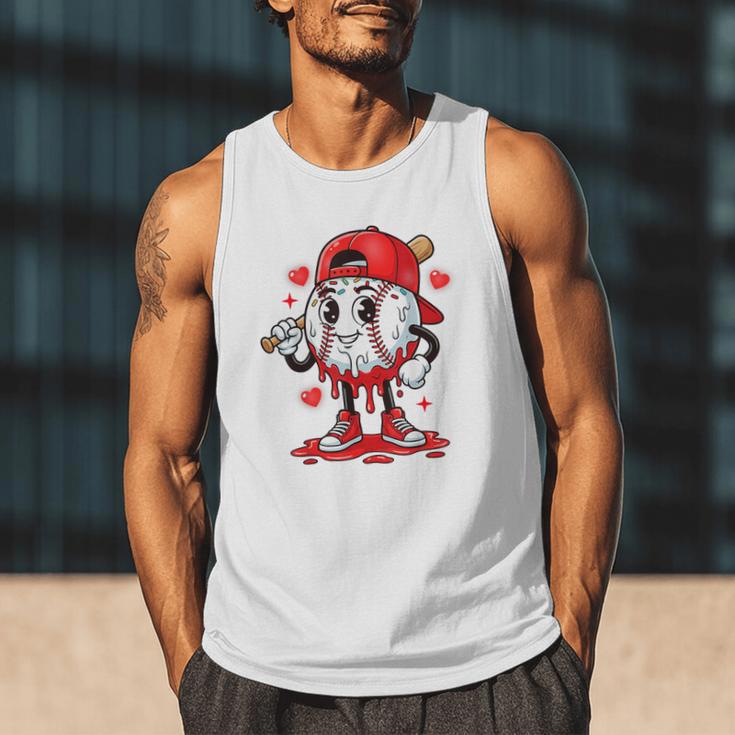 Baseball Ice Cream Valentine Dripping Game Day Men Boys Kids Men Tank Top Baseball Ice Cream Valentine Dripping Game Day Men Boys Kids Men Tank Top