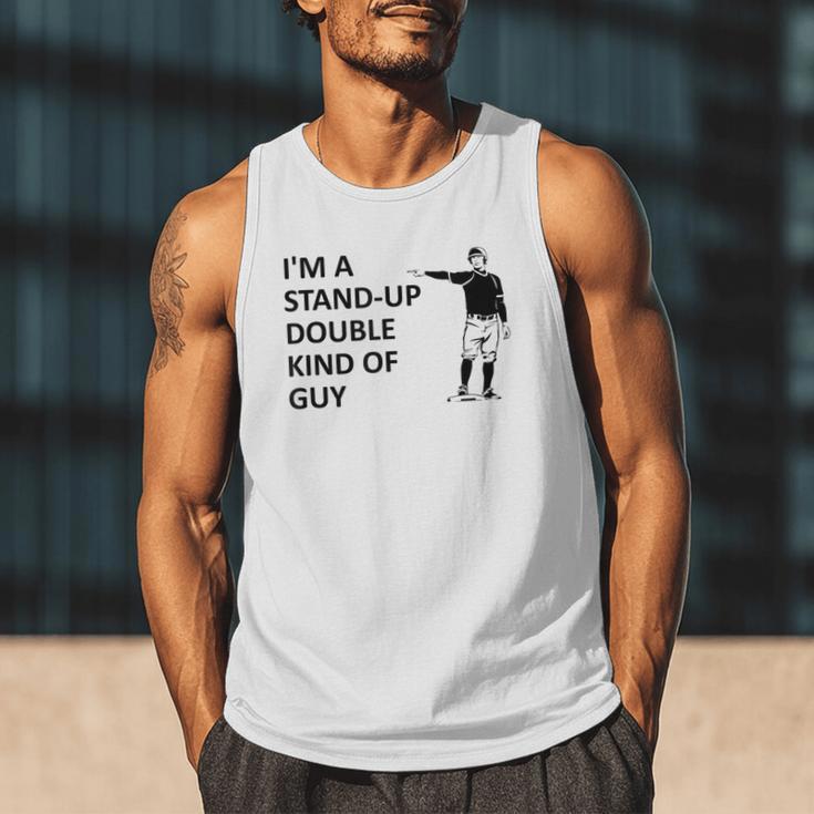 Baseball Pun Saying I'm a Stand Up Double Type Of Guy Men Tank Top Baseball Pun Saying I'm a Stand Up Double Type Of Guy Men Tank Top
