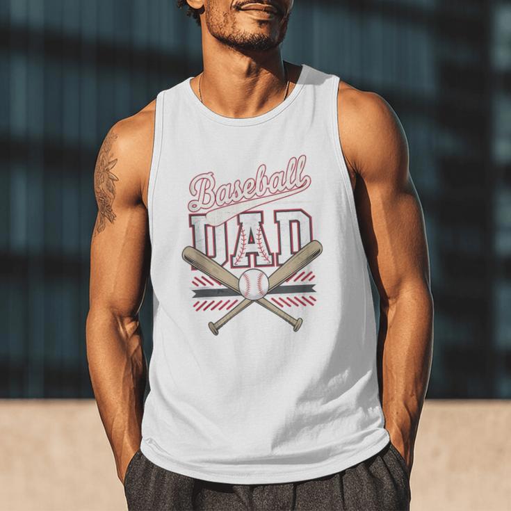 Best Baseball Dad Ever Vintage Baseball Daddy Father's Day Men Tank Top