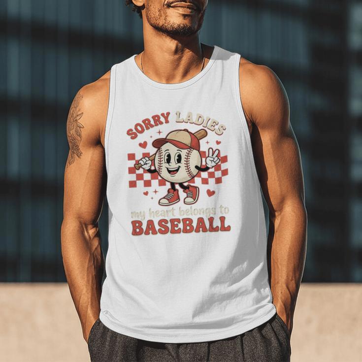 Boys & Women Men Baseball Valentine With Hearts Sporty Love Men Tank Top