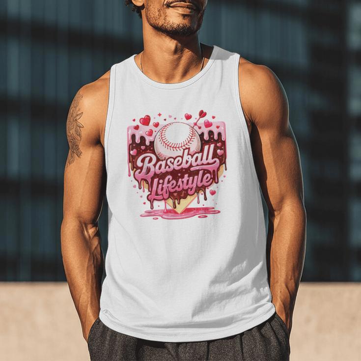 Boys Valentine Baseball Lifestyle Home Plate Ice-Cream Drip Men Tank Top Boys Valentine Baseball Lifestyle Home Plate Ice-Cream Drip Men Tank Top