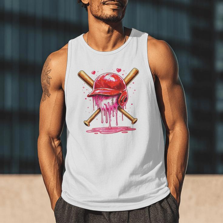 Boys Valentine Day Baseball Helmet Drip Ice-Cream Youth Kids Men Tank Top Boys Valentine Day Baseball Helmet Drip Ice-Cream Youth Kids Men Tank Top