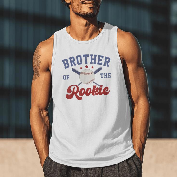 Brother Of Rookie 1st Birthday Baseball Boy Family Matching Men Tank Top
