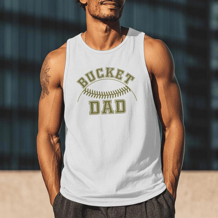 Bucket Dad Softball Dad Baseball Player Dad Men Tank Top
