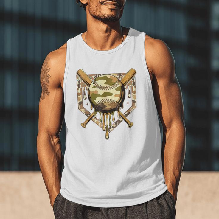 Camo Baseball Dripping Military Camouflage Sports Men Boy Men Tank Top Camo Baseball Dripping Military Camouflage Sports Men Boy Men Tank Top
