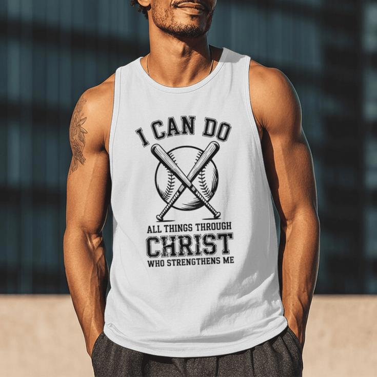 Christian Baseball Philippians 4 Men Tank Top