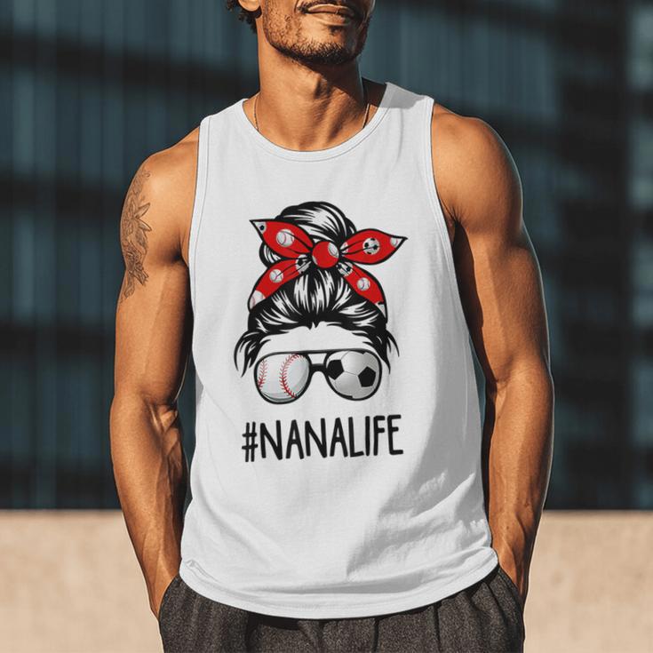 Classy Nana Life Soccer Messy Bun Baseball Mother's Day Men Tank Top Classy Nana Life Soccer Messy Bun Baseball Mother's Day Men Tank Top