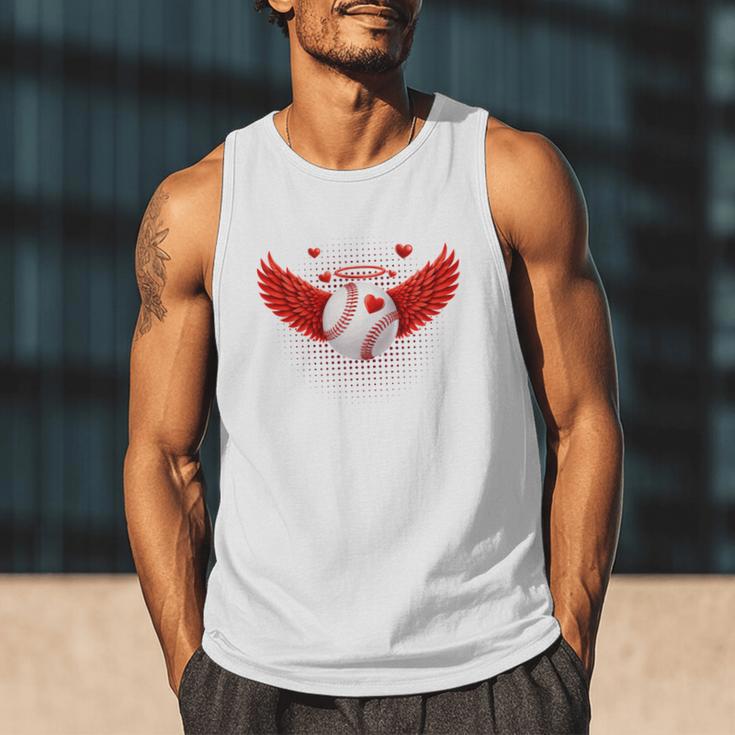 Cute Baseball &Cupid Wings Happy Valentines Boys Men Men Tank Top Cute Baseball &Cupid Wings Happy Valentines Boys Men Men Tank Top
