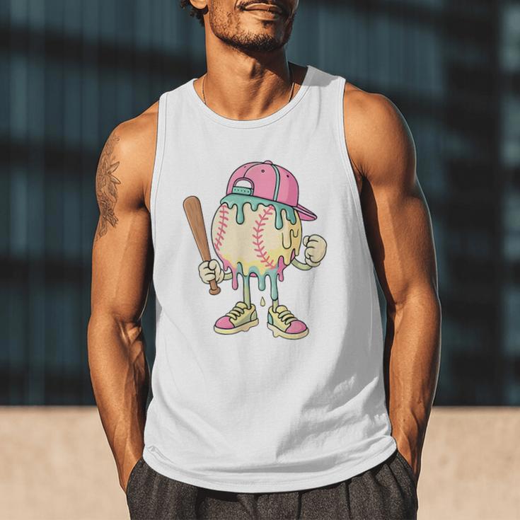 Cute Baseball Ice Cream Drip For Girls & Boys 2 Sides Men Tank Top Cute Baseball Ice Cream Drip For Girls & Boys 2 Sides Men Tank Top