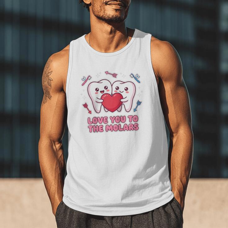 Cute Dentist Valentine Love You To The Molars Teeth Pun Raglan Baseball Tee Men Tank Top Cute Dentist Valentine Love You To The Molars Teeth Pun Raglan Baseball Tee Men Tank Top