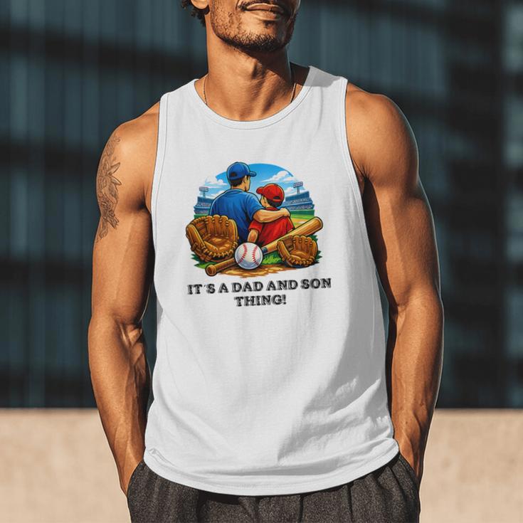 Father Son Baseball Father's Day Men Tank Top Father Son Baseball Father's Day Men Tank Top