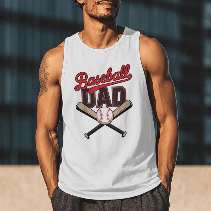 Father's Day Baseball Dad Daddy Vintage Game Day Boys Kids Men Tank Top