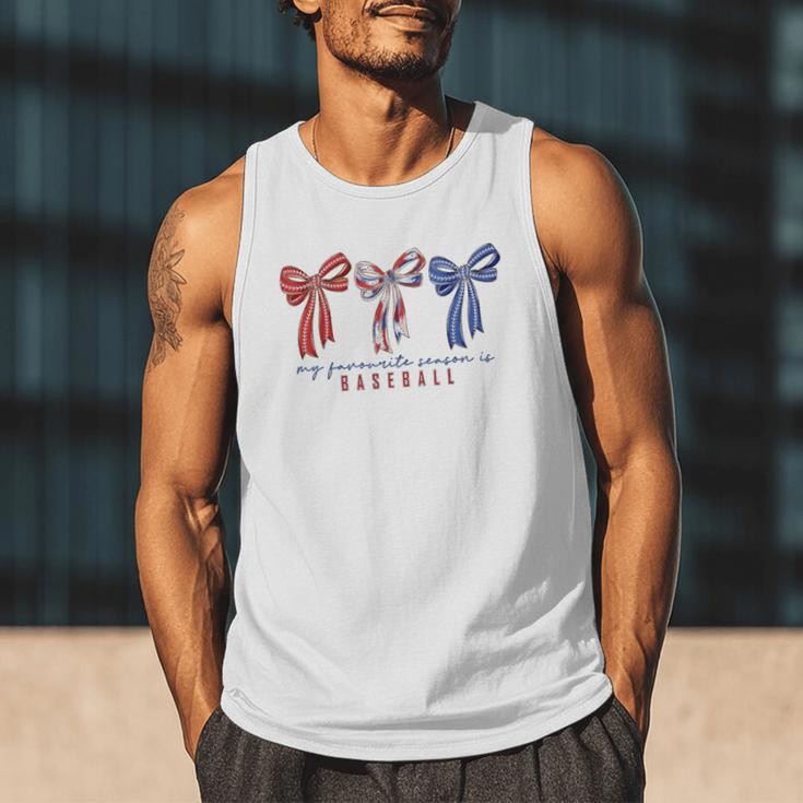 My Favorite Season Is Baseball Coquette Bow Game Day Mom Sis Men Tank Top My Favorite Season Is Baseball Coquette Bow Game Day Mom Sis Men Tank Top