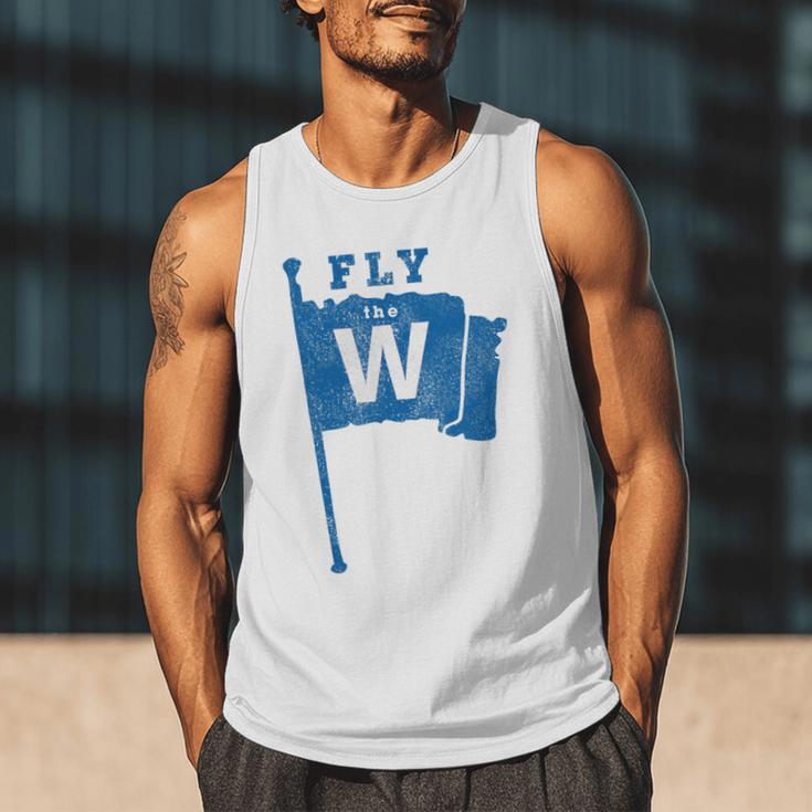 Fly The W Chicago Baseball Winning Flag Distressed Premium Tri-Blend Men Tank Top Fly The W Chicago Baseball Winning Flag Distressed Premium Tri-Blend Men Tank Top