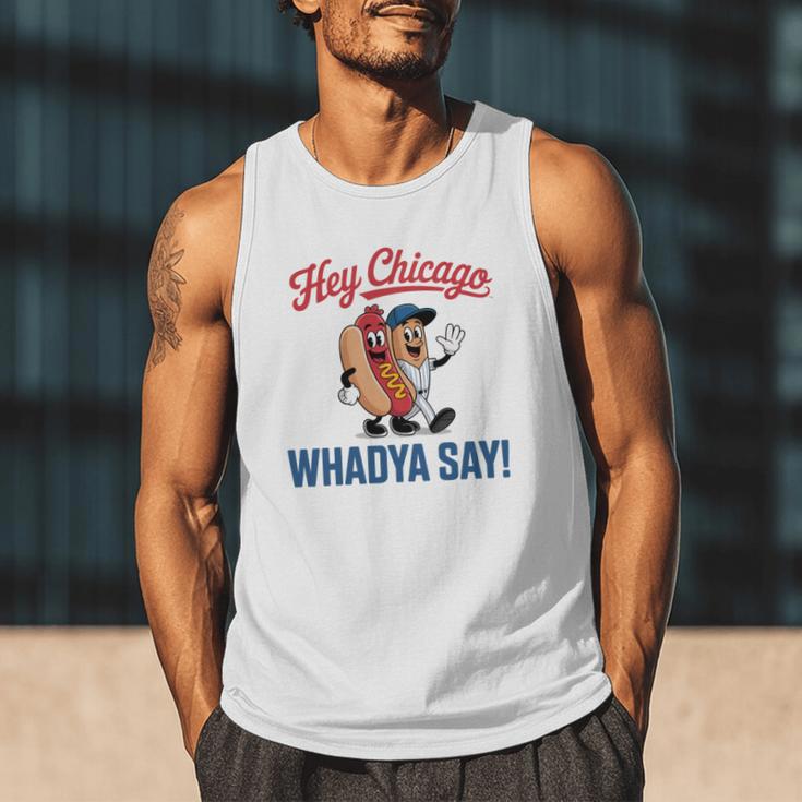 Hey Chicago Whadya Say Baseball Hot Dog Men Tank Top