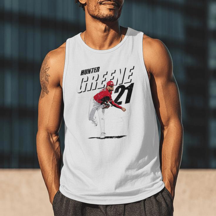 Hunter Greene Cincinnati MLB Baseball Players MLBHGR204M Men Tank Top