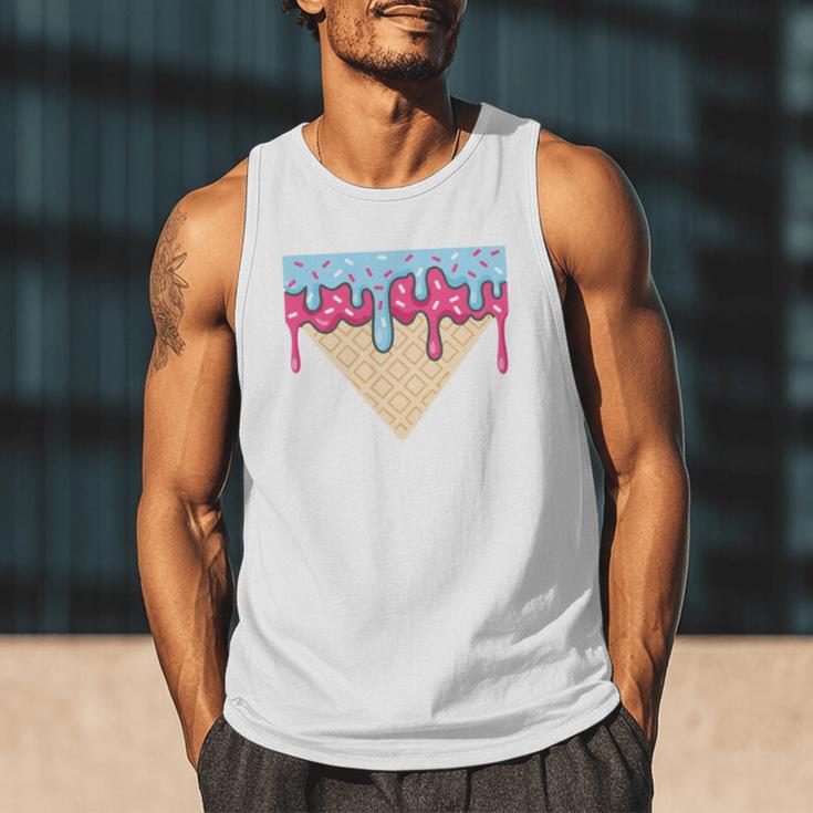 Ice Cream Baseball Cone Dripping Sprinkles Kids Boys Summer Premium Tri-Blend Men Tank Top Ice Cream Baseball Cone Dripping Sprinkles Kids Boys Summer Premium Tri-Blend Men Tank Top