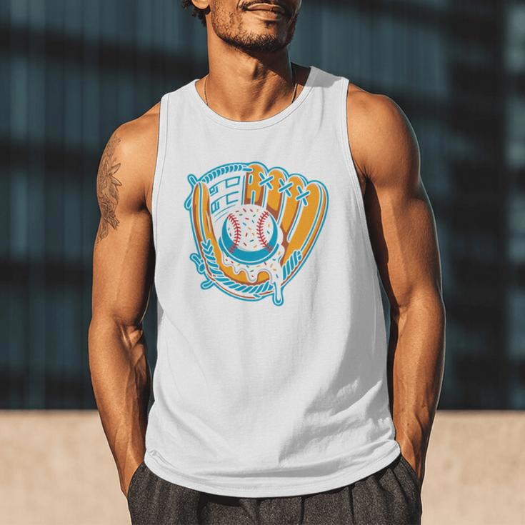 Ice Cream Baseball Mitt Drippy Scoop Baseball Sports Men Tank Top Ice Cream Baseball Mitt Drippy Scoop Baseball Sports Men Tank Top