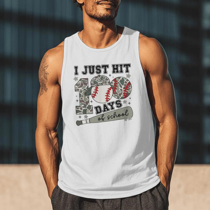 I Just Hit 100 Days Of School Camo Baseball 100 Days Smarter Men Tank Top I Just Hit 100 Days Of School Camo Baseball 100 Days Smarter Men Tank Top