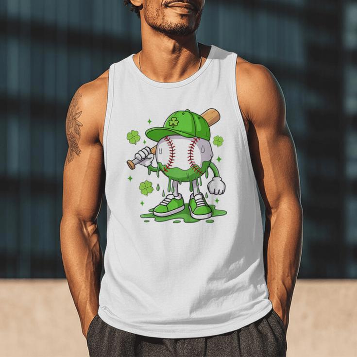 Kids Boys Happy St Patricks Day Kids Baseball Ice Cream Drip Men Tank Top