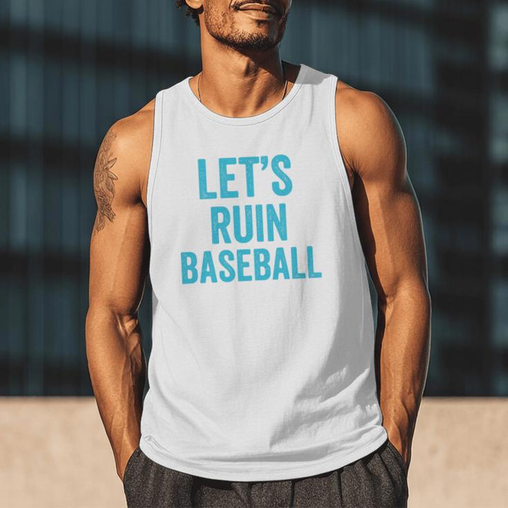 Let's Ruin Baseball Baseball Humor Sarcastic Baseball Premium Tri-Blend Men Tank Top
