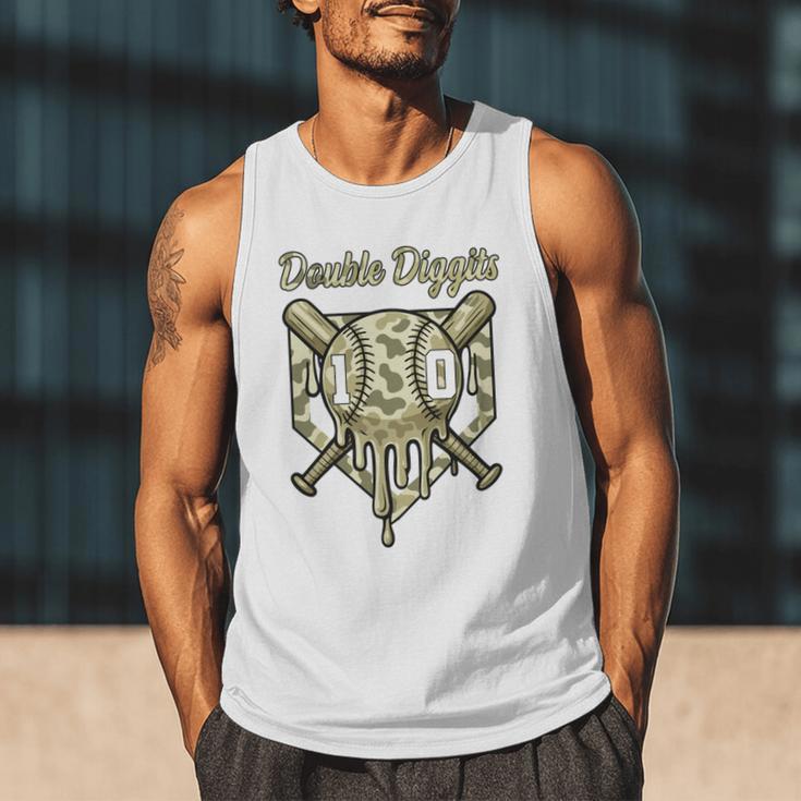 Old School Camo Baseball Drip Double Digits 10th Birthday Men Tank Top Old School Camo Baseball Drip Double Digits 10th Birthday Men Tank Top