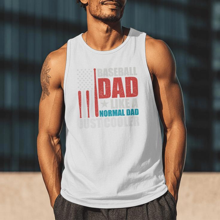 Patriotic Baseball Dad Father's Day American Flag Premium Men Tank Top