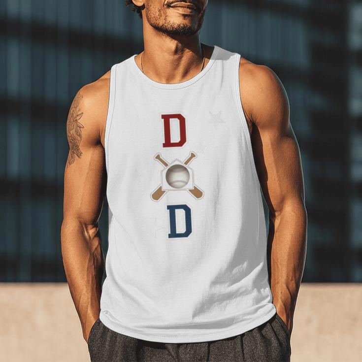 Patriotic Baseball Dad Father's Day Red Blue Star Premium Men Tank Top Patriotic Baseball Dad Father's Day Red Blue Star Premium Men Tank Top