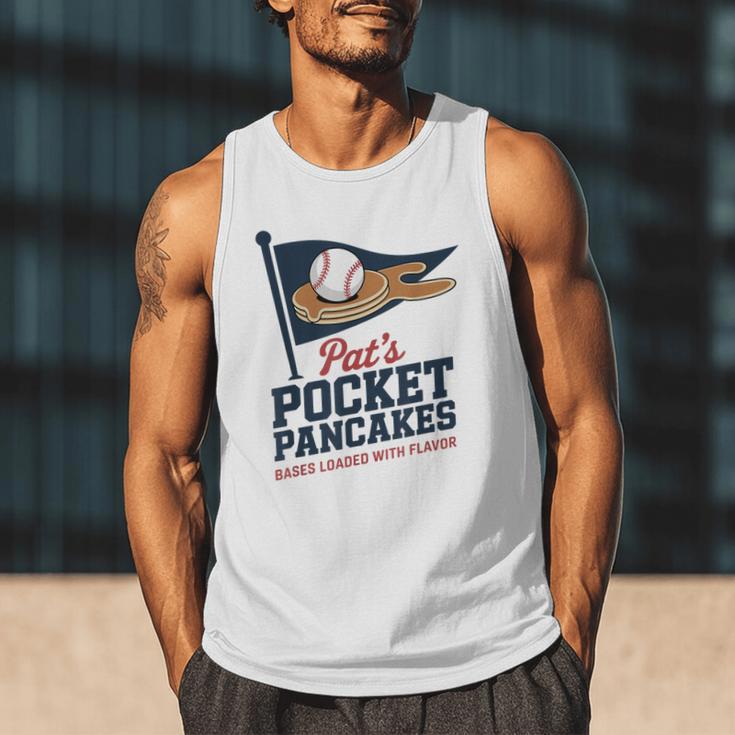 Pat's Pocket Pancakes Flag Baseball On Pancake Men Tank Top