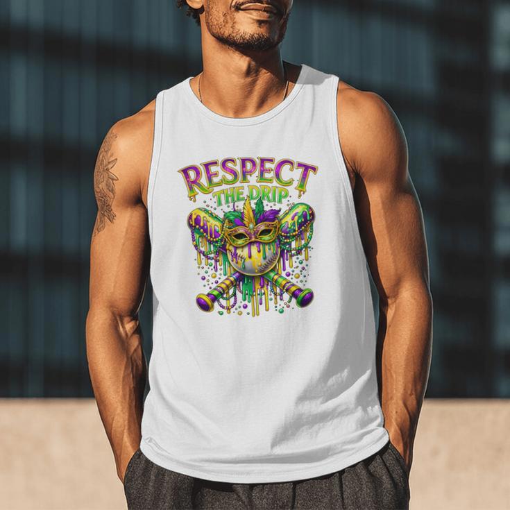Respect The Drip Mardi Gras Baseball Ice Cream Boys Carnival Men Tank Top Respect The Drip Mardi Gras Baseball Ice Cream Boys Carnival Men Tank Top