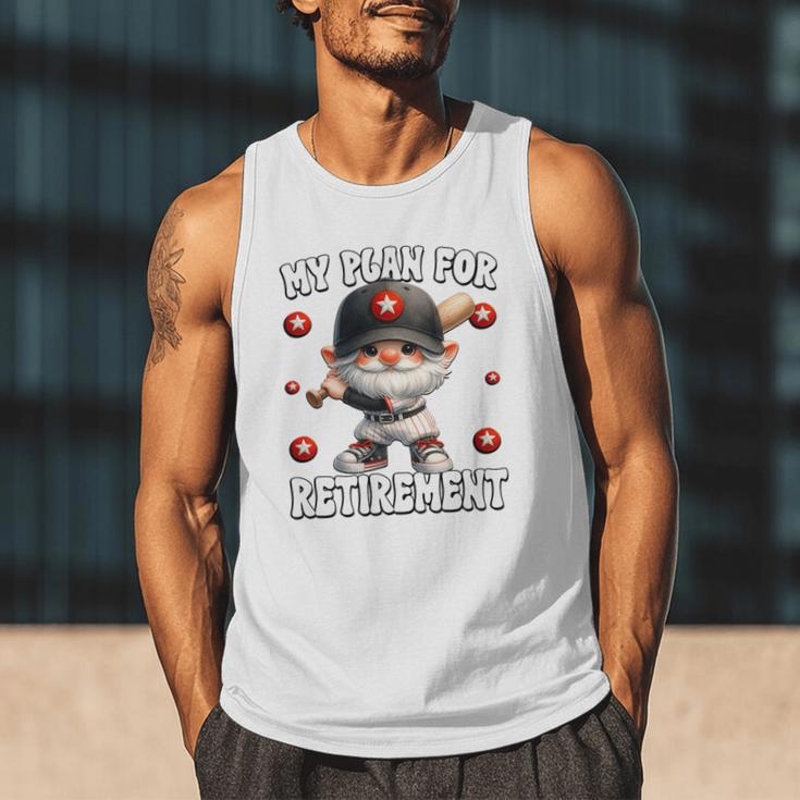 Retired Baseball Dad Coach Gnome For Baseball Retirement Premium Tri-Blend Men Tank Top