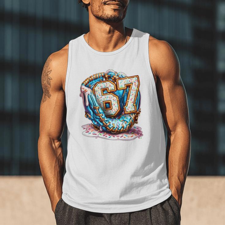 Six Seven Baseball Lifestyle 67 Meme Gen Alpha Slang Premium Tri-Blend Men Tank Top