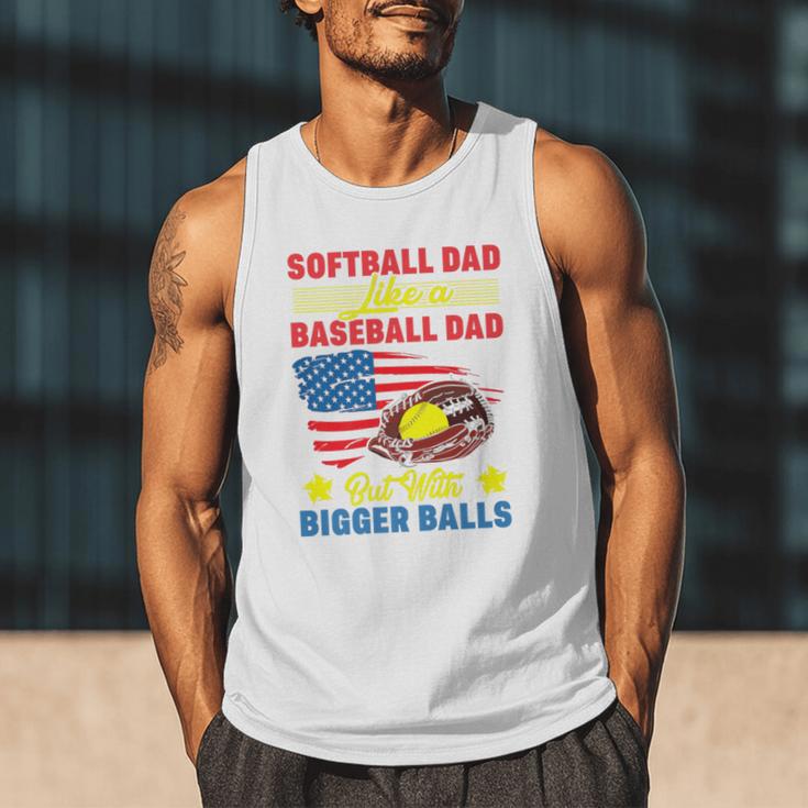 Softball Dad Like A Baseball Dad But With Bigger Balls Premium Men Tank Top Softball Dad Like A Baseball Dad But With Bigger Balls Premium Men Tank Top
