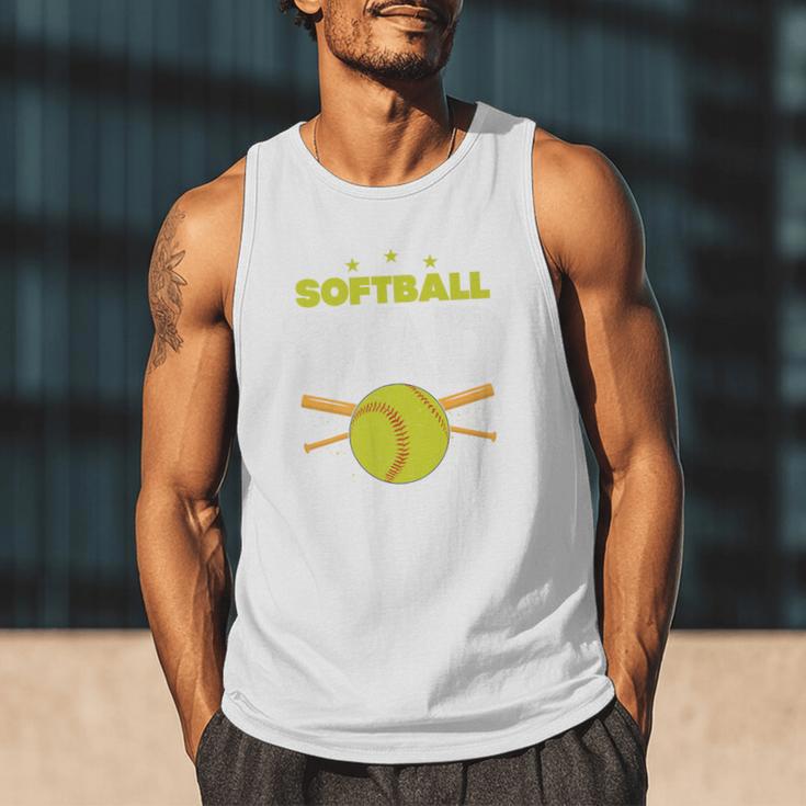 Softball Dad Just Like A Baseball Dad Player Premium Men Tank Top