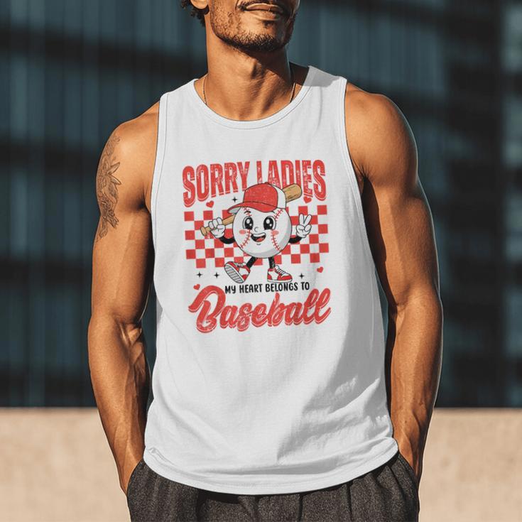 Sorry Ladies My Heart Belongs To Baseball Valentines Boys Men Tank Top Sorry Ladies My Heart Belongs To Baseball Valentines Boys Men Tank Top
