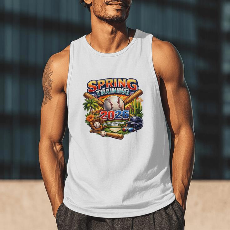 Spring Training 2026 Baseball Fan Retro Palm Cactus Premium Tri-Blend Men Tank Top