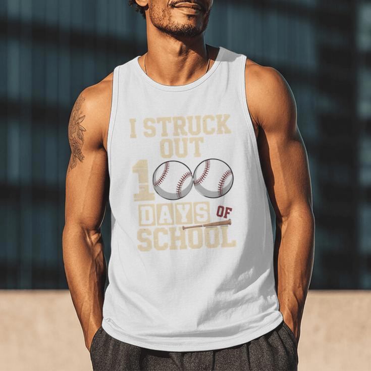 I Struck Out 100 Days Of School Baseball Fan Students Batter Premium Tri-Blend Men Tank Top I Struck Out 100 Days Of School Baseball Fan Students Batter Premium Tri-Blend Men Tank Top