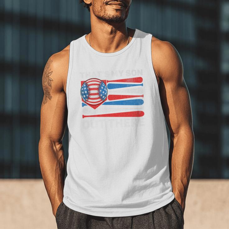 That's My Son Out There Baseball Dad For Men 4th Of July Men Premium Men Tank Top That's My Son Out There Baseball Dad For Men 4th Of July Men Premium Men Tank Top