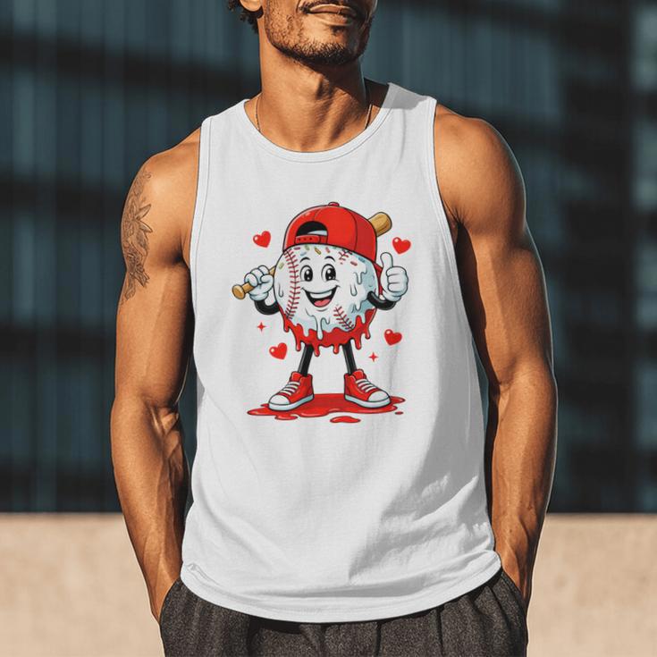 Valentine Baseball Heart Sports Men Boys Kid Men Tank Top