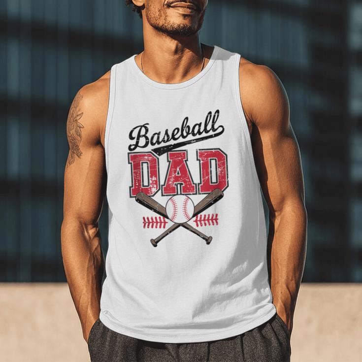 Vintage Baseball Dad Daddy Father's Day Baseball Players Men Tank Top