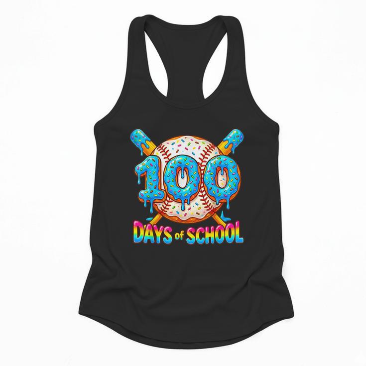 100 Days Of School Baseball Drip Boys 100th Day Of School Flowy Tank