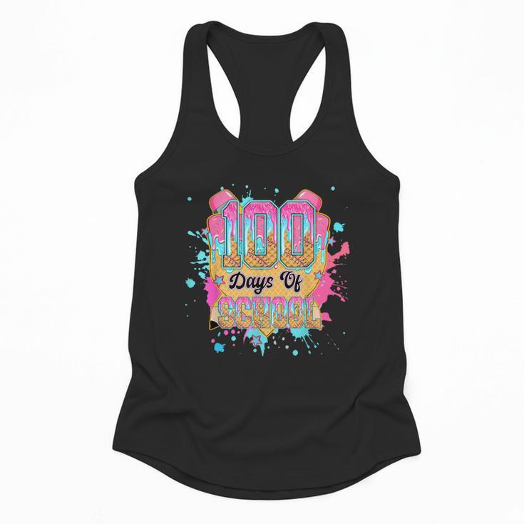 100 Days Of School Baseball Drip Boys Kids 100th Day Flowy Tank