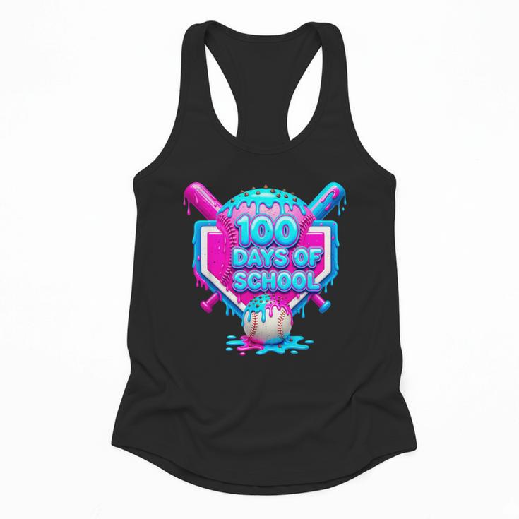 100 Days Of School Baseball Drip 100 Days For Boys And Kids Flowy Tank