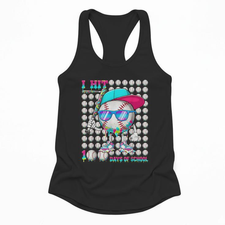 100 Days Of School Baseball Drip Ice Cream Boys Kids Flowy Tank