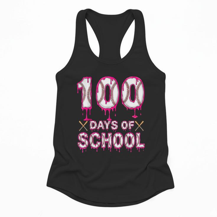 100 Days Of School Baseball Ice Cream Drip 100th Day Boys Flowy Tank